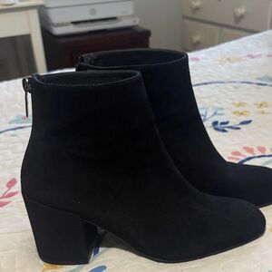 Stuart Weitzman Black Suede Ankle Booties